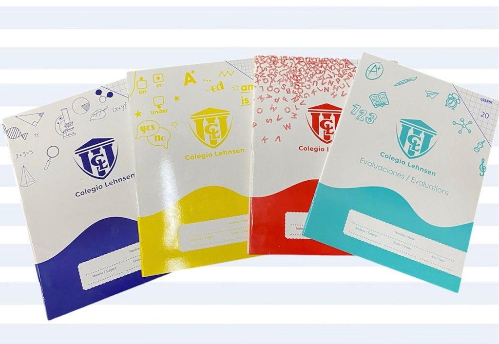CUADERNO DOBLE LINEAS 20H GRANDE (COLORES)
